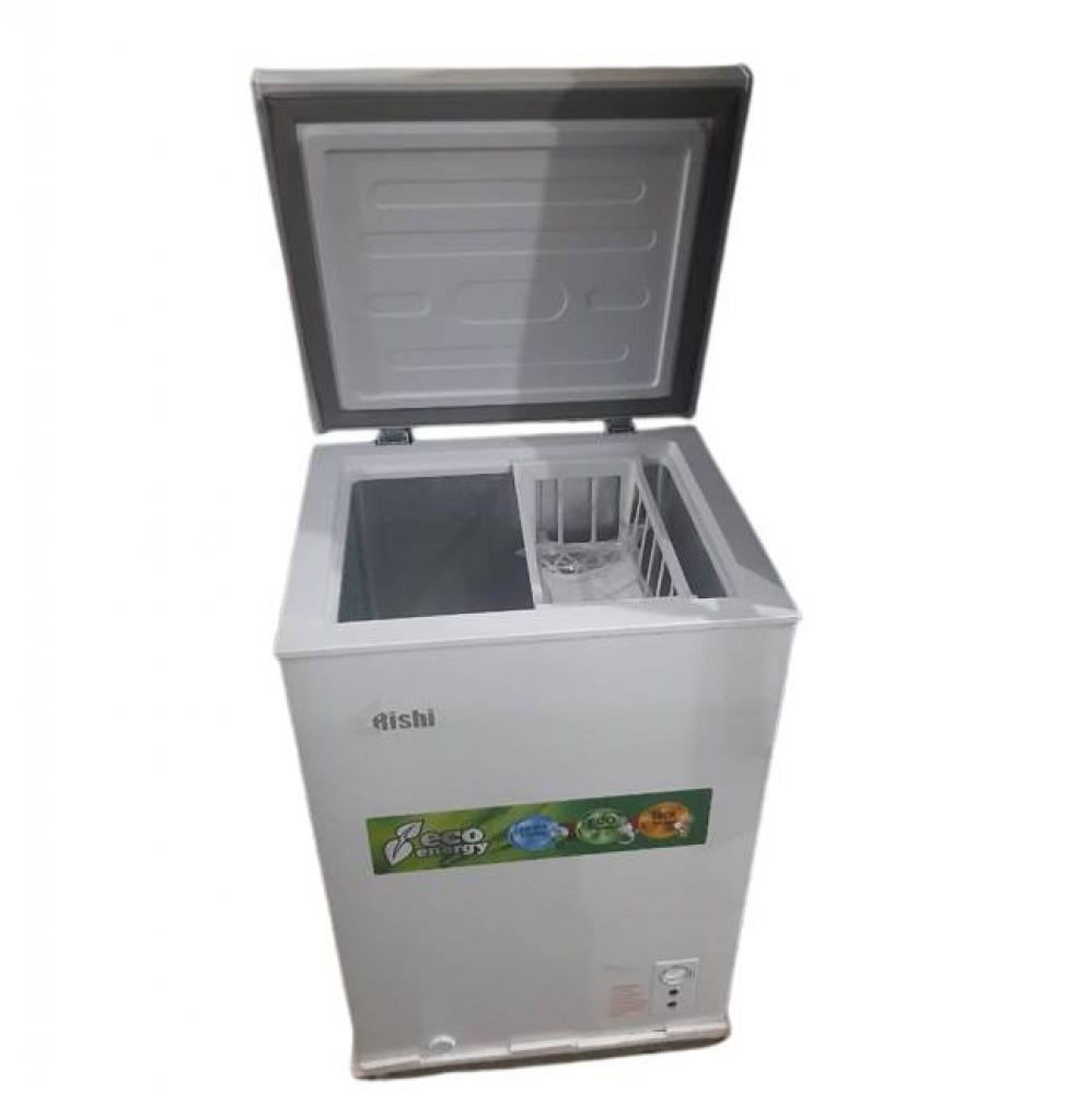 RISHI 100L Chest Freezer, up to 50% Energy Saving, 100 Hours Frozen Without Power, Fast Freezing From 4 Sides, Wide Voltage Operation