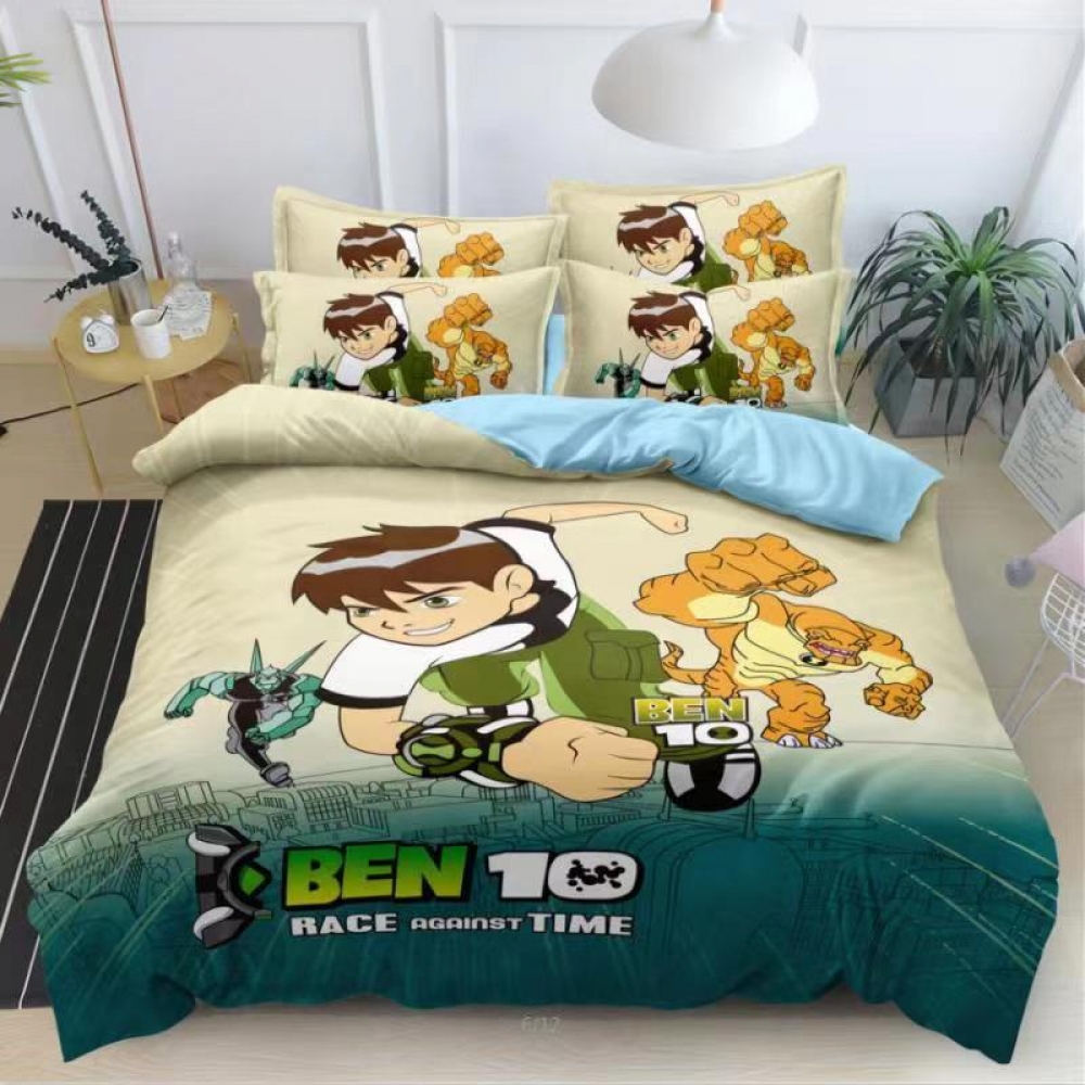 Ben 10 Kids Bedding Suit Quilt 1Bedcover,1Bedsheet & 1Pillow Case