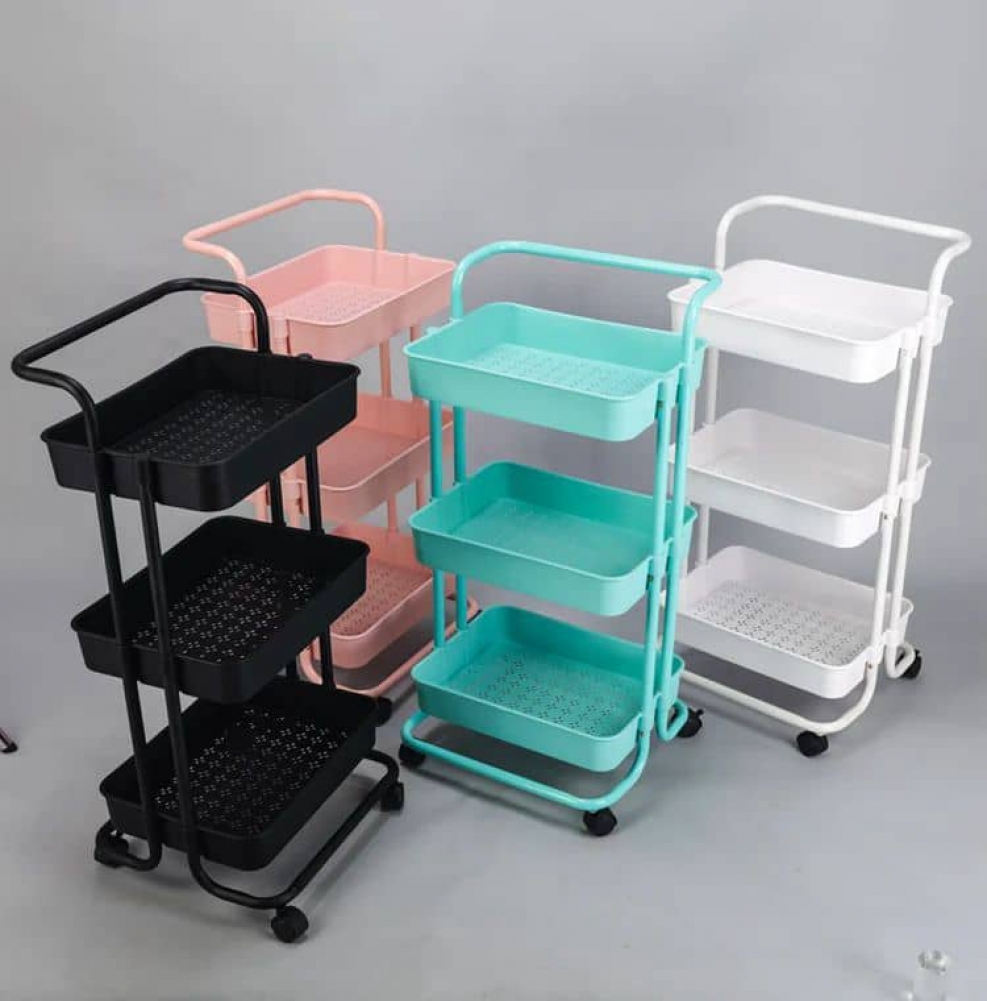 3 Tiers Multipurpose Utility Storage Rack Trolley