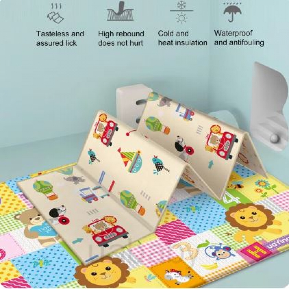 180x200cm Large Playmate Baby Floor Crawling Play Mats Foldable Baby Play Mat Thickened Kids Non-toxic Tasteless Foam Floor Mats