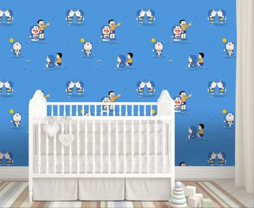 3D Wallpaper 10M X 45CM Self Adhesive Peel and Stick Easy Removable PVC Wall Paper Roll for Children Kids Nursery Room Furniture Countertop Cabinet