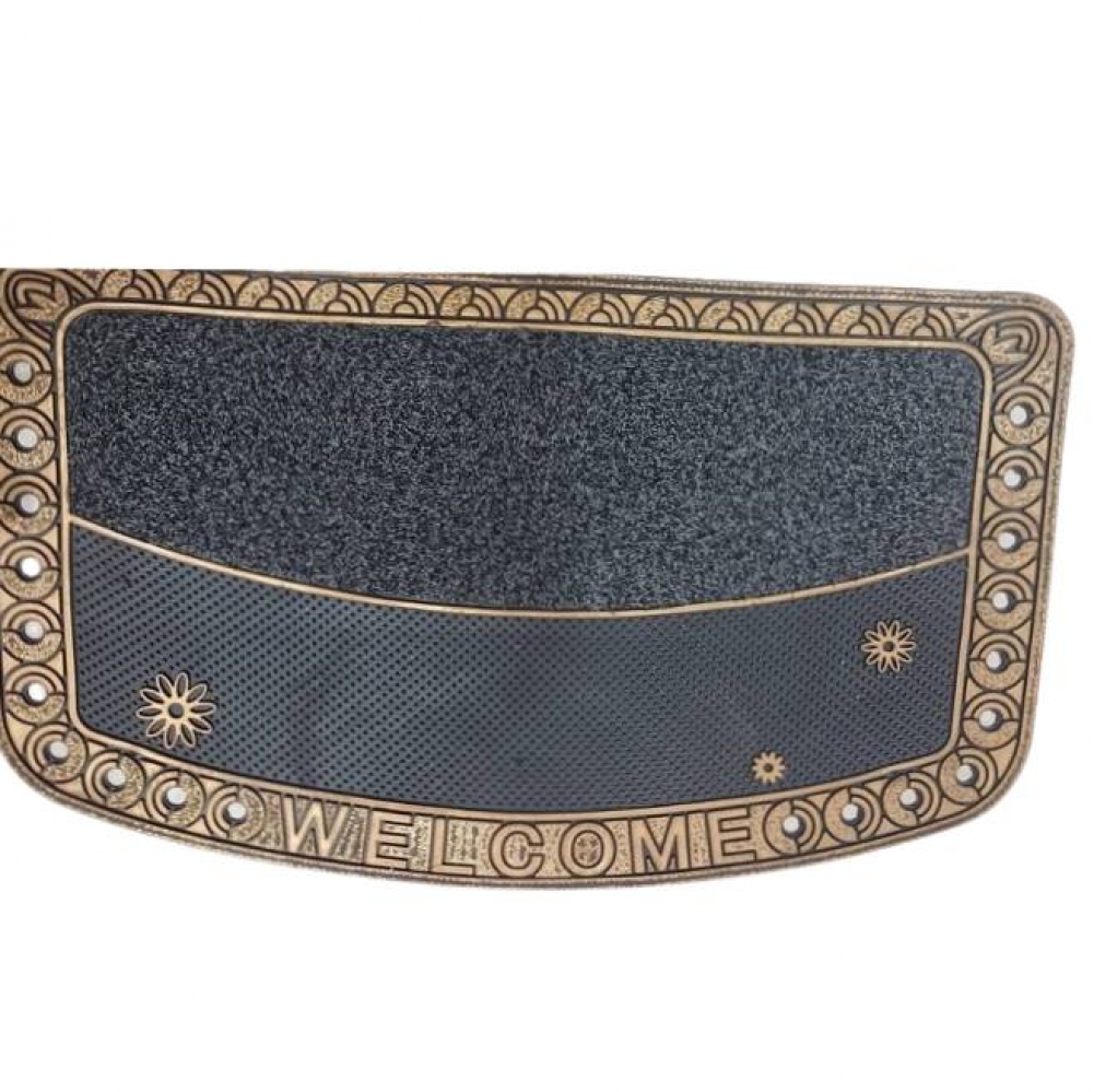 Mat Water Absorption And Mud Removal Outdoor Patio House Outside The Mud Scraping Waterproof And Non-slip Integrated PVC Blended Polyester Door Mat Spring Decor 45X70Cm