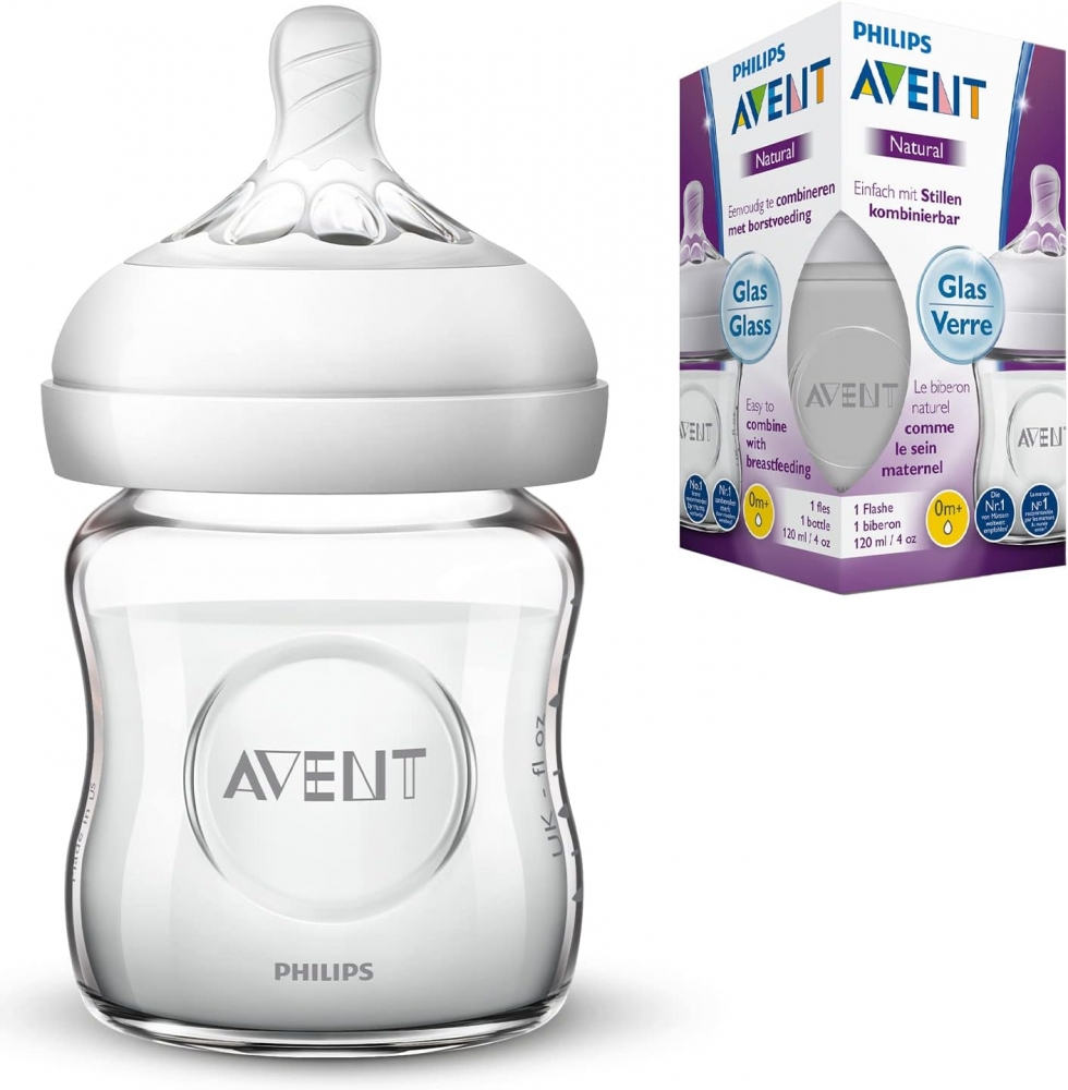 Philips Avent SCF051 / 27 - Natural Glass Bottle, 125 ml