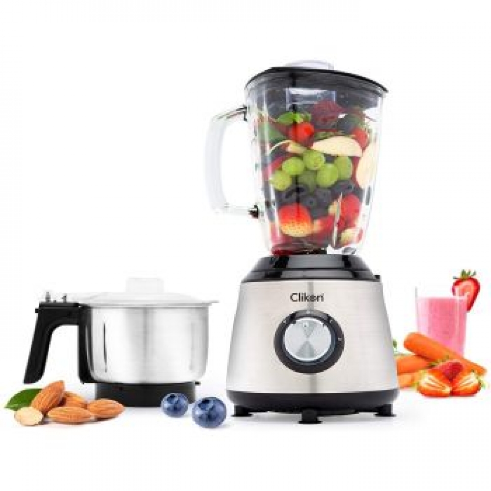 Clikon Ck2622-Premium Glass Blender With Multi Purpose Grinder-500W, Steel