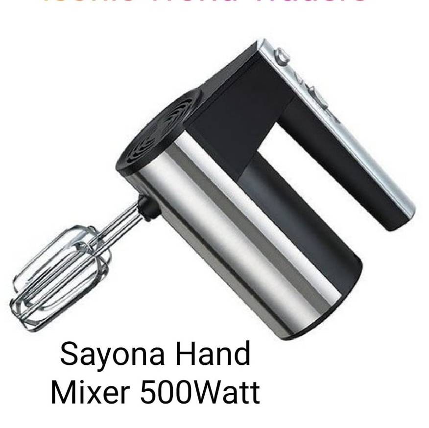 Sayona Hand Mixer 500Watt, For Personal, Blade Material: Stainless Steel