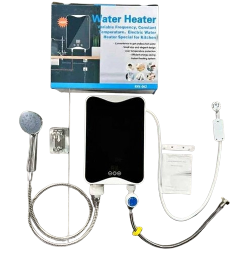 Electric Shower Instant Water Heater Heating Bathroom Kitchen Tankless Electric Water Heater Temperature Display 220V