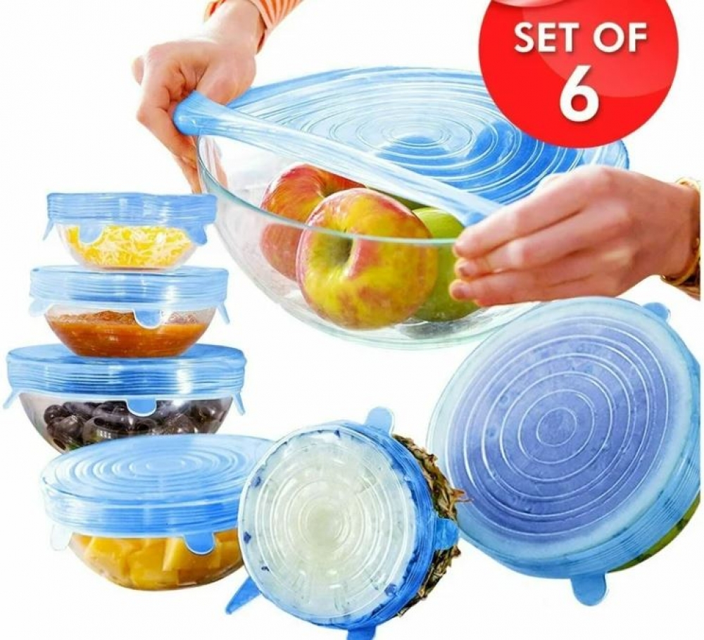 Silicone BPA Free Stretchable Food Covers 6 Count