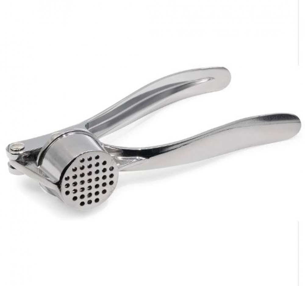 Stainless Steel Garlic Press - Professional Kitchen Garlic Crusher - Easy Squeeze, Dishwasher safe - Cooking Utensils, Clove Press and Ginger Mincer