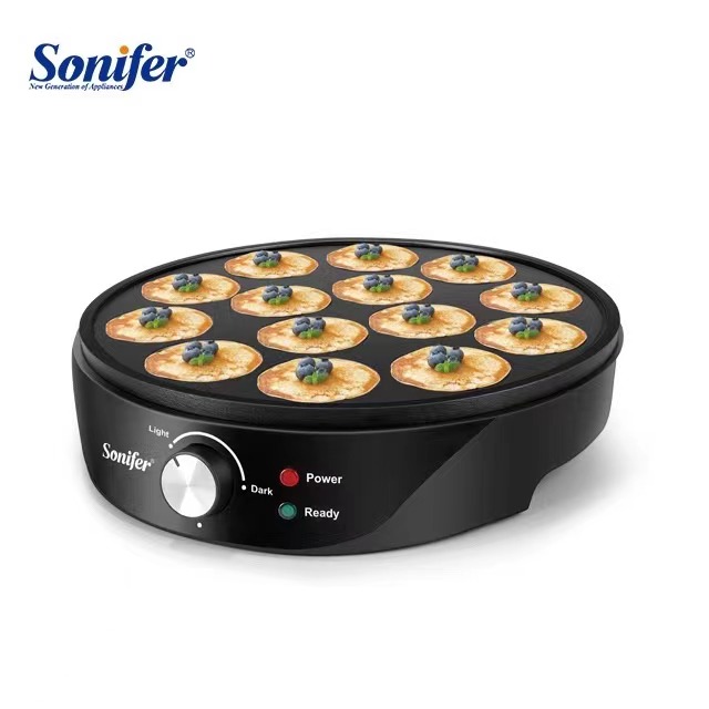 Sonifer SF-6071 Hot Sale Professional Kitchen 220v Non Stick Hot Plate Round Automatic Electric Mini Pancake Maker