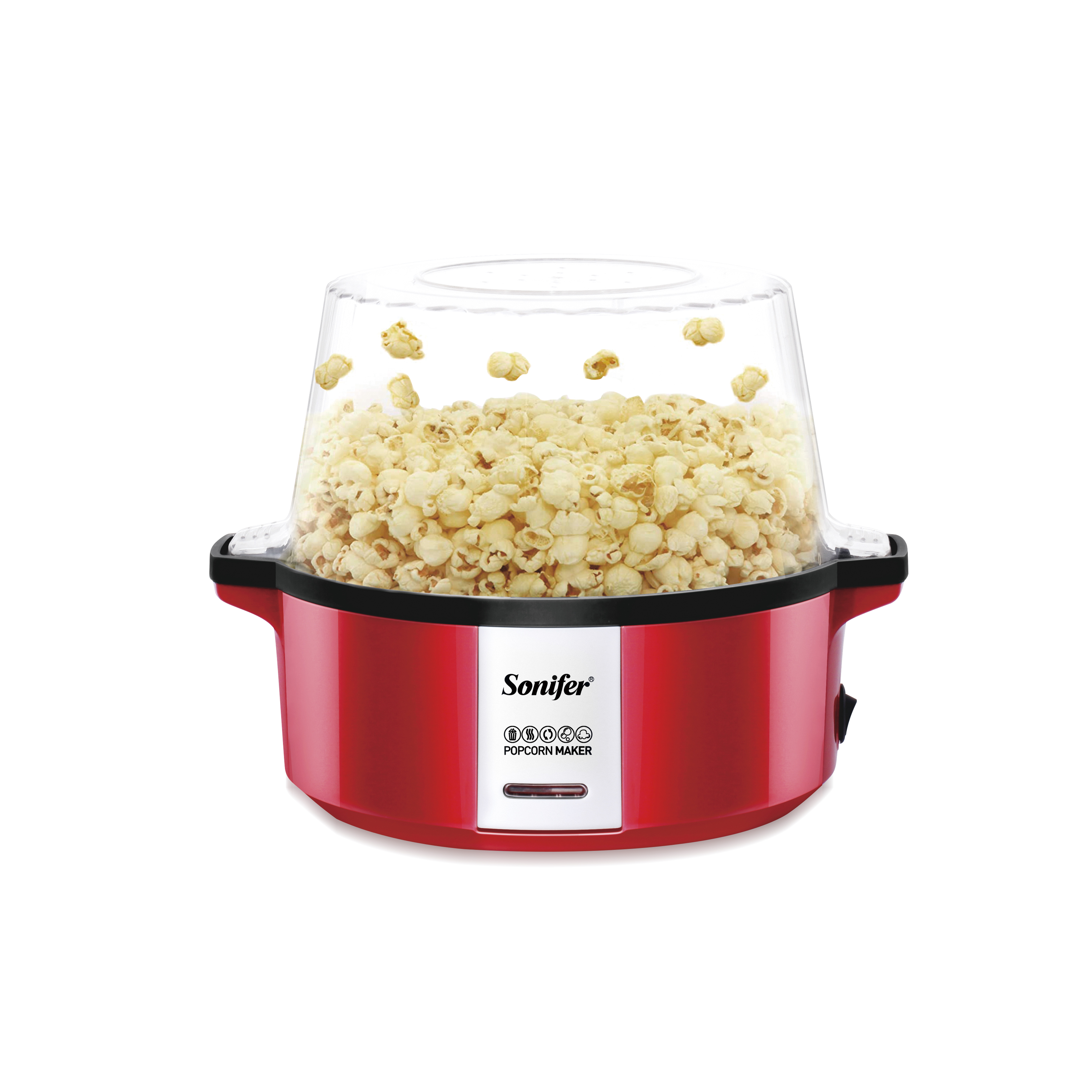 Sonifer SF-4015 Professional Manufacturer Home 220V Oil Hot Plate Multifunctional Electric Red Mini Popcorn Maker Machine