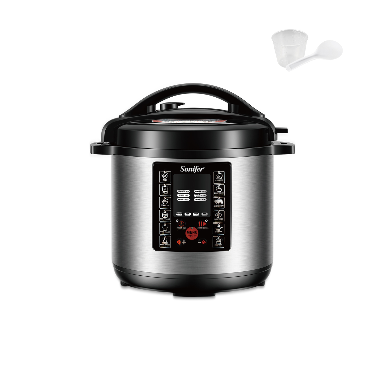 Sonifer SF-4031 Household 220V Large Capacity 6 Liter Multifunction Digital Display Touch Panel Electric Pressure Cooker
