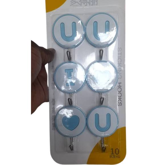 Adhesive Wall Hooks 6 In 1