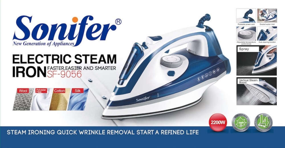 SONIFER SF-9056 High Powered Clothing Iron with Feature 2200W Electric Ceramic Iron