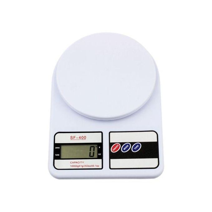 10000g LCD Digital Kitchen Tool Food Weighing Scales -White