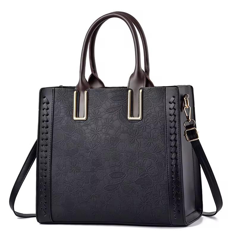 Women's Printed Designer Luxury Soft Genuine Leather Handbag For Ladies Solid Color Totes Large Capacity Handbags