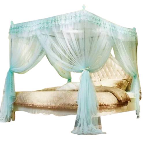 4 Corner Post Unbreakable Metal Bed Canopy Mosquito Net