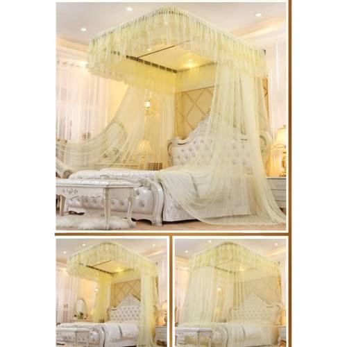 French Romantic Wall Mounted Canopy Net-Cream