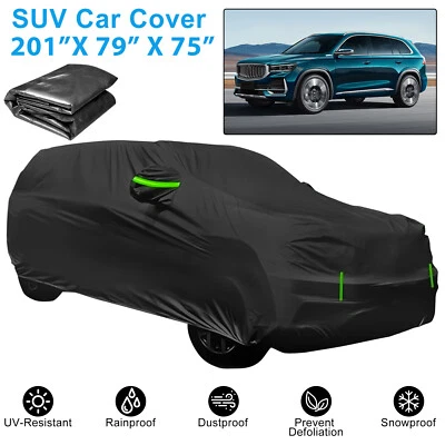 Large Waterproof Full SUV Car Cover Snow Dust All Weather Protector Outdoor