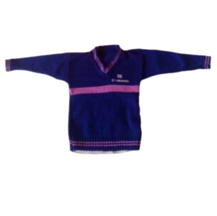 Striped V-neck School Uniform Sweater